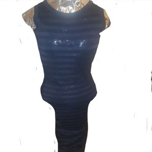 5/35 CAROLE LITTLE KNIT MAXI FITTED DRESS SZ P